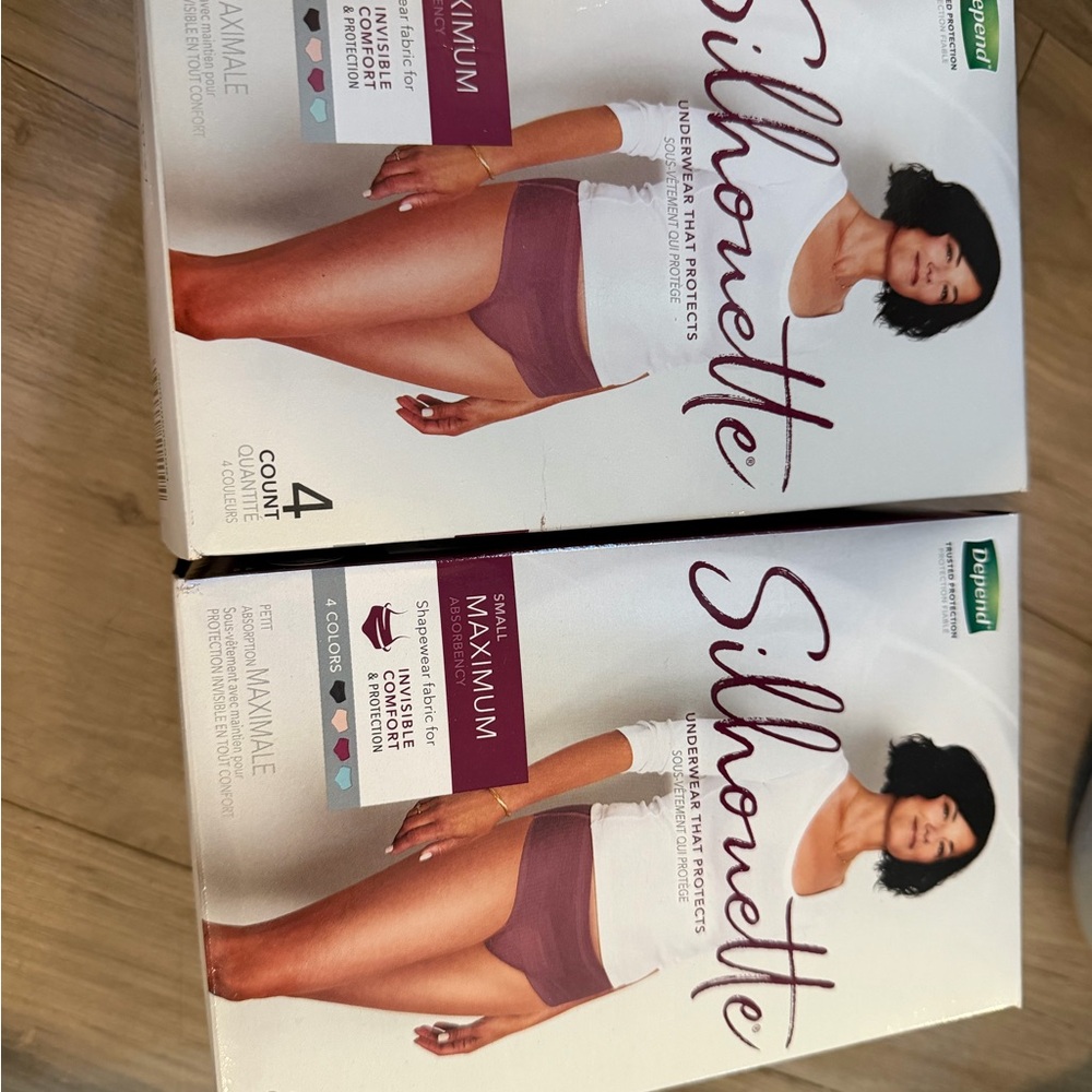 Women’s depends size small two boxes-8 count total